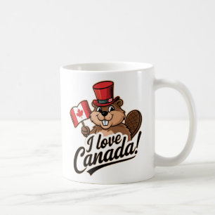 Mug I Love Canada Beaver Design