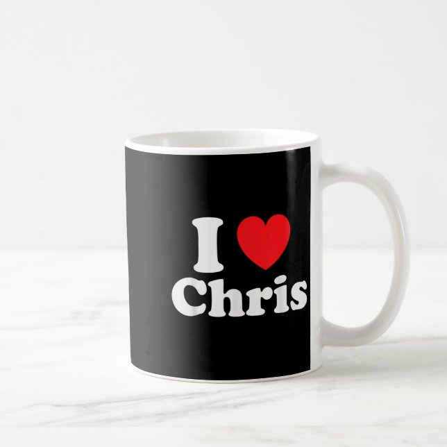 Mug I Love Chris Valentine Désolé Dames Gars Heart Bel (Droite)