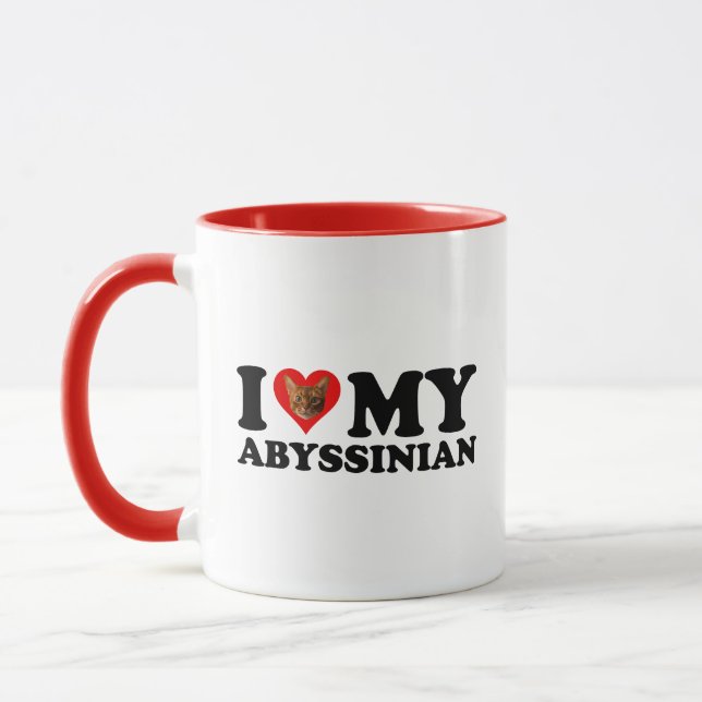 Mug I Love (Coeur) My Abyssinian (Gauche)