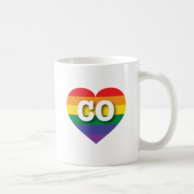 Mug I Love Colorado Rainbow Heart (Droite)
