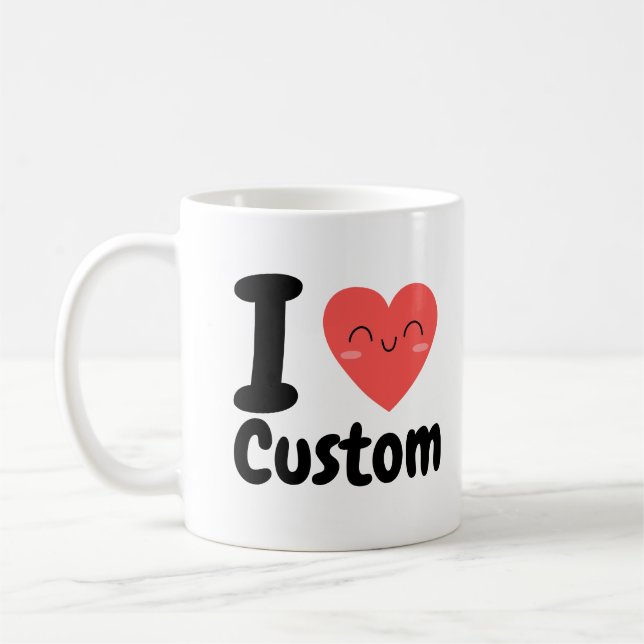 Mug I Love Custom Personalized Valentine’s Day Gift (Gauche)