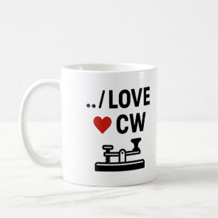 Mug I Love CW - Morse Code Ham Radio Passion