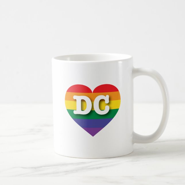 Mug I Love DC Rainbow Heart (Droite)