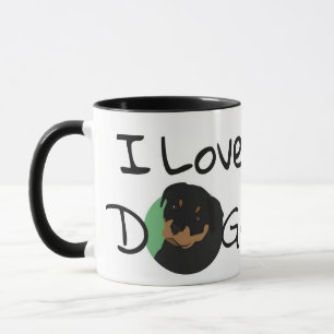 Mug I Love Dogs Rottweiler Heart