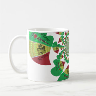 Mug I Love Ethiopia Kaleidoscope - Heartfeel Rasta Art