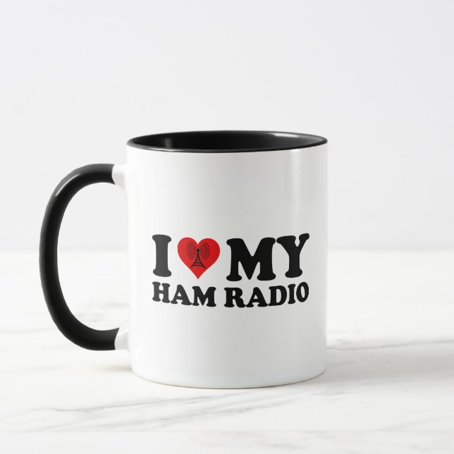 Mug I Love (Heart) My Ham Radio (Gauche)