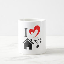 I Love House Musique coeur musique Valentines Day