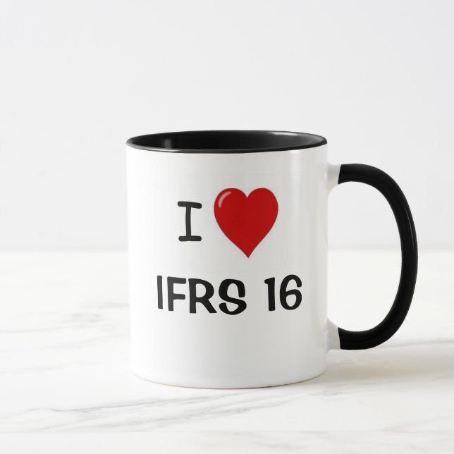 Mug I Love IFRS 16 - I Heart IFRS16 (Droite)