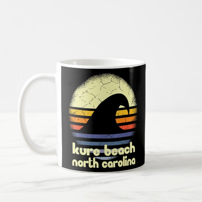 Mug I Love Kure Beach North Carolina Ocean Wave Nc (Gauche)