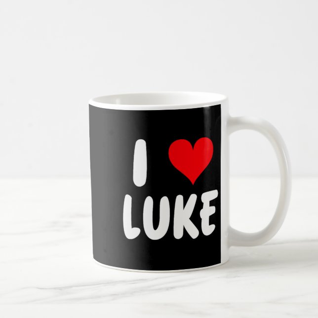 Mug I Love Luke - Heart - Name  (Droite)