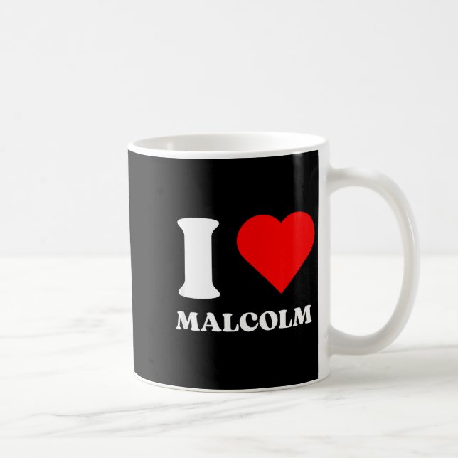 Mug I Love Malcolm I Heart Malcolm Name Y2k Valentines (Droite)