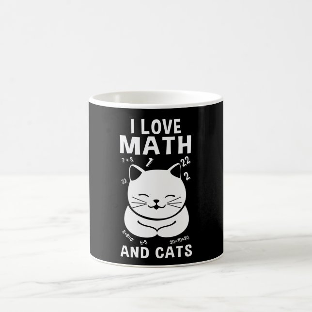 Mug I Love Math And Cats School Enseignant Cadeau Amou (Centre)