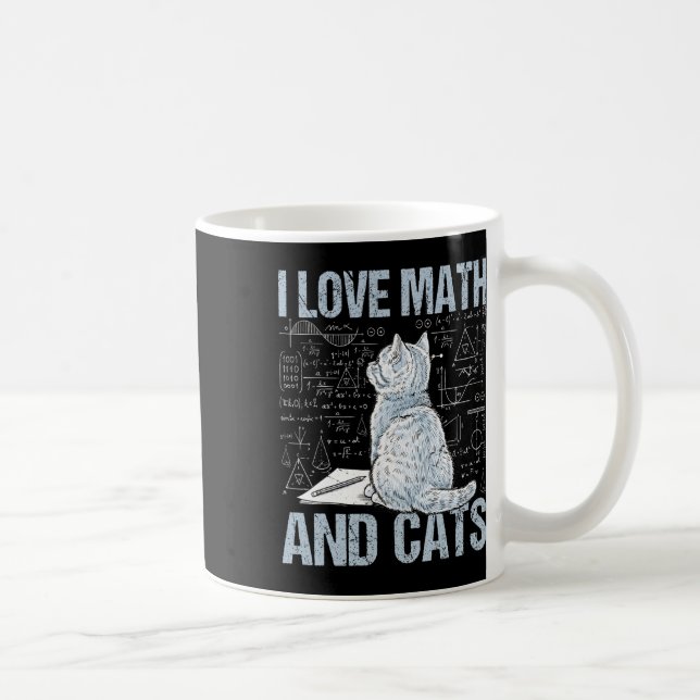 Mug I Love Math And Cats Science Teacher Student Funny (Droite)