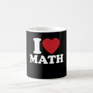 Mug I Love Math I Heart Super Retro