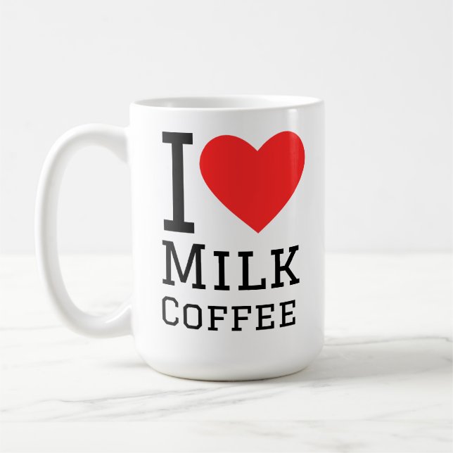 Mug I love milk coffee (Gauche)