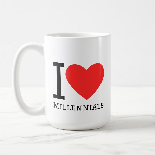 Mug I love millennials (Gauche)