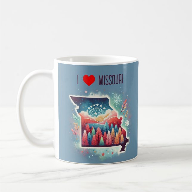 Mug I Love Missouri Noël hiver (Gauche)