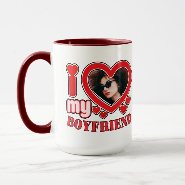 Mug I Love My Boyfriend Personnalisé (Gauche)