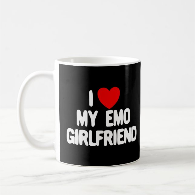 Mug I Love My Emo Girlfriend Coeur Rouge Emo Girlfrien (Gauche)
