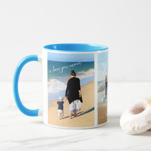 Mug I Love My Family - Collage photo personnalisé ave