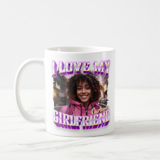 Mug I Love My Girlfriend Bootleg Rapper Photo (Gauche)