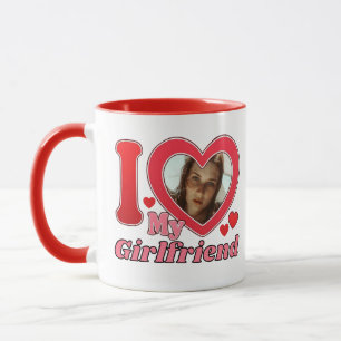 Mug I Love My Girlfriend Petit ami Femme Mari Photo