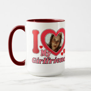 Mug I Love My Girlfriend Petit ami Femme Mari Photo