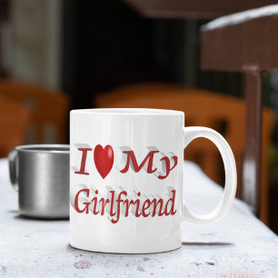 Mug I Love My Girlfriend texte mignon