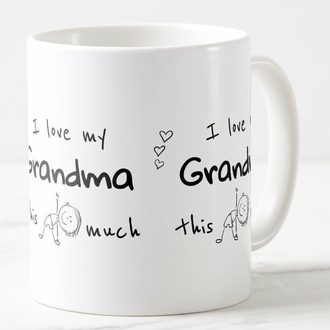 Mug I Love my Grandma Typography Named Graphic (Créateur téléchargé)