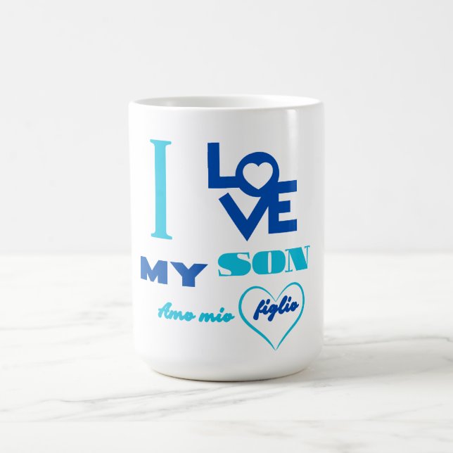 Mug I Love My Son / Amo mio figlio bilingue (Centre)