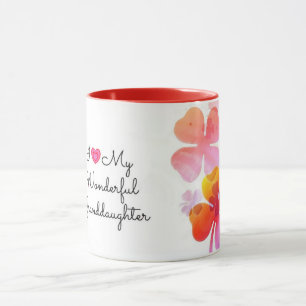 Mug I Love My Wonderful Grandgirl, design pastel