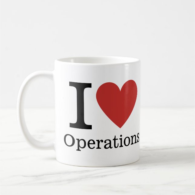 Mug I ❤️ Love Operations - Département des opérations  (Gauche)