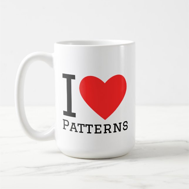 Mug I love patterns (Gauche)