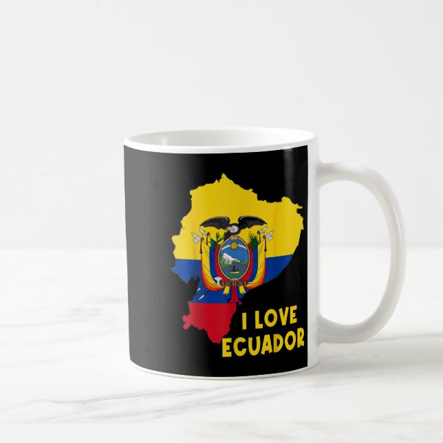 Mug I Love Quito Hello Ecuador Carte Drapeau Fière Ecu (Droite)