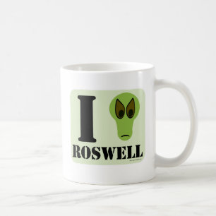 Mug I Love Roswell Fun Alien Logo Conception OVNI