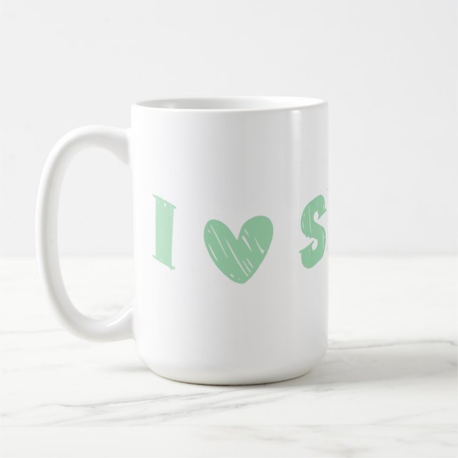 Mug I Love Simple" Conception Minimaliste De Texte Mut (Gauche)