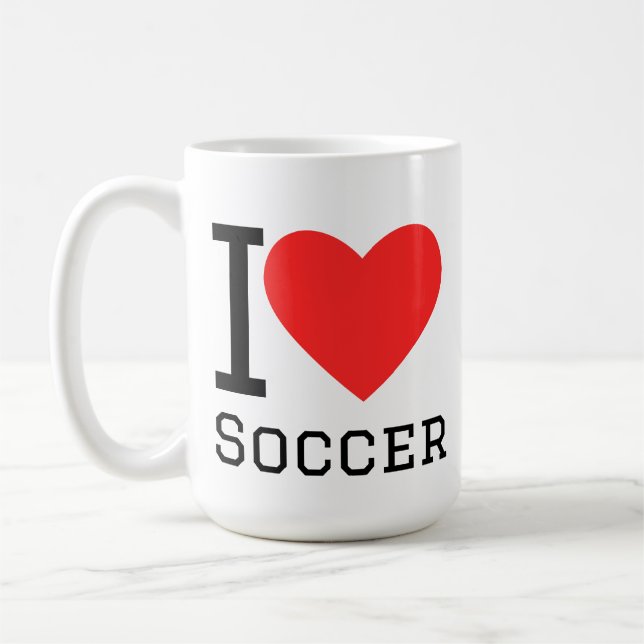 Mug I love soccer (Gauche)