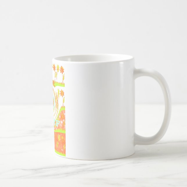 Mug I Love Surf : Belle Florale avec Cool Texte Art (Droite)