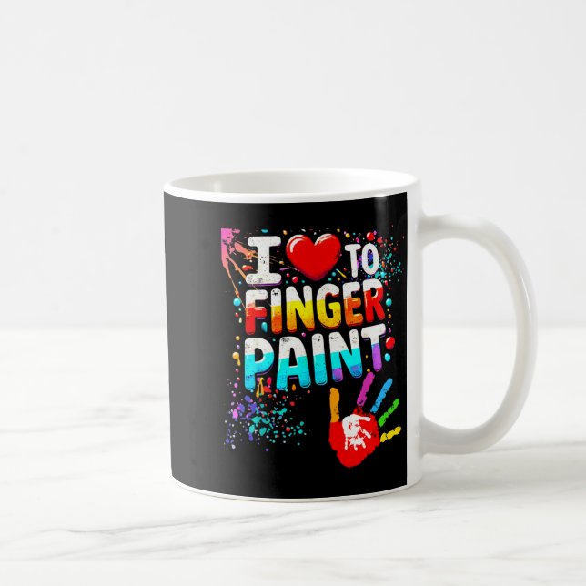 Mug I Love To Finger Paint Im Paint Cute Valentines  (Droite)