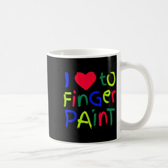 Mug I Love To Finger Paint Matching I'm Paint Couple V (Droite)