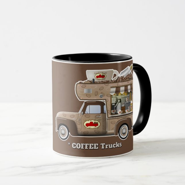 Mug I Love Trucks (Camions CAFÉ) (Devant droit)