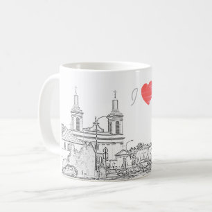 Mug I Love Volkovysk Biélorussie Architecture Cathéd