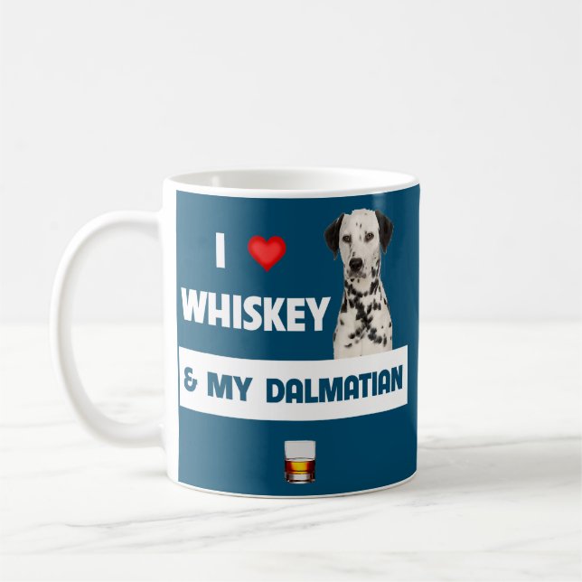 Mug I Love Whiskey et My Dalmatian Maman Papa Fireman (Gauche)