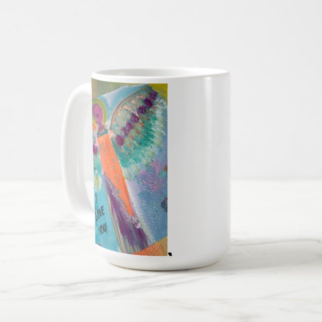 Mug I LOVE YOU angel with original art (Devant gauche)