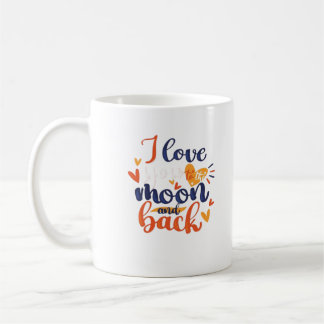 Mug I Love You To The Moon And Back Modern Romantic De