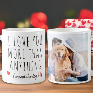 Mug I Love You Valentines Day Amoureux des chiens Phot