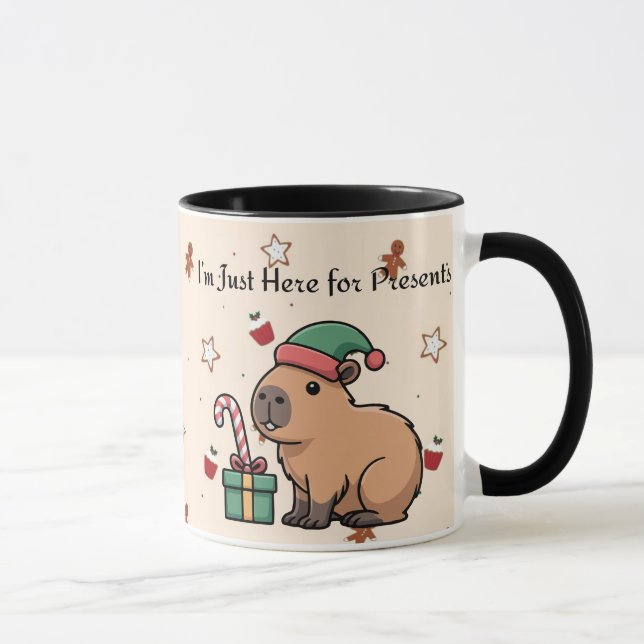 Mug I’m Just Here for the Presents | Cute Capybara Chr (Droite)