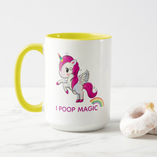 Mug I Poop Magic Funny Unicorne Dit