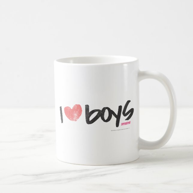 Mug I rose de garçons de coeur (Droite)