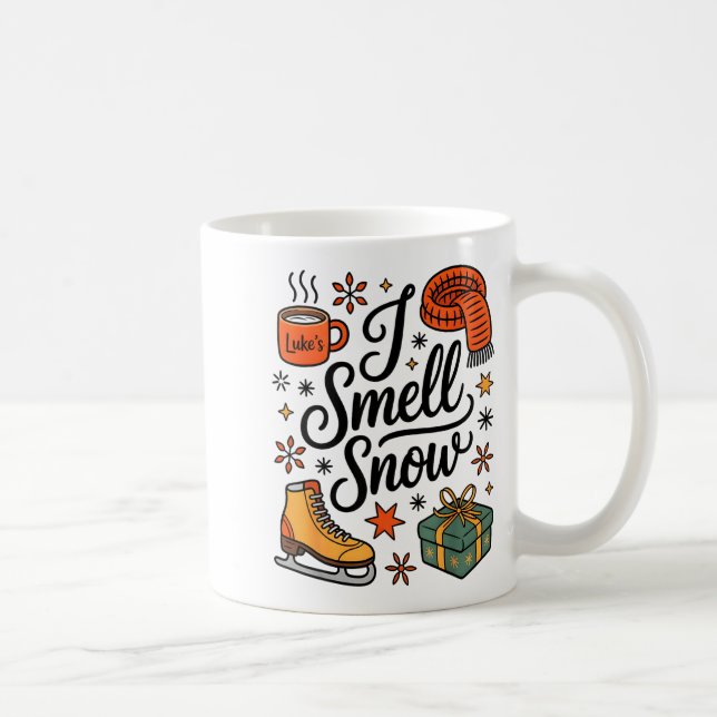 Mug I Smell Snow Cute Christmas &amp; Winter Vibes Lov (Droite)